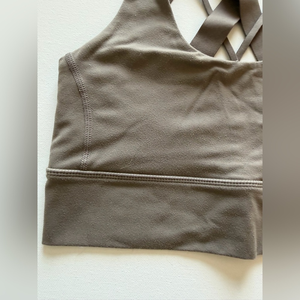 Balance Athletica Taupe Strappy Sports Bra Small | Yoga Pilates Athleisure - Picture 6 of 7